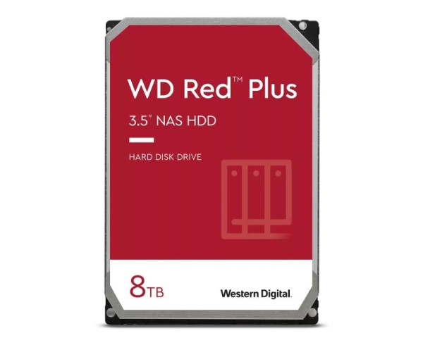 WD 8TB 3.5'' SATA III 128MB WD80EFZZ Red Plus NAS