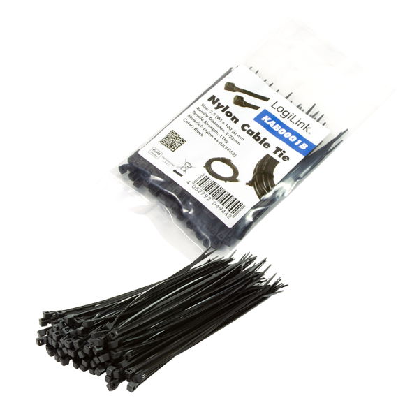 LogiLink Vezice 100 kom, 100x2.5mm, crna