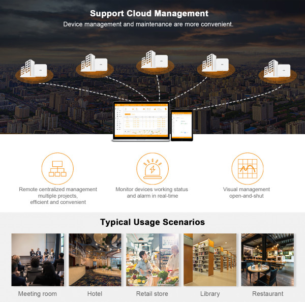 Wi-Tek WI-AP218AX, 11AX 1800Mbps Indoor Ceiling Mount Cloud Access Point