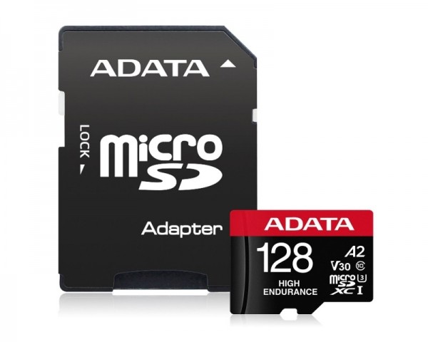A-DATA UHS-I U3 MicroSDXC 128GB V30S class 10 + adapter AUSDX128GUI3V30SHA2-RA1