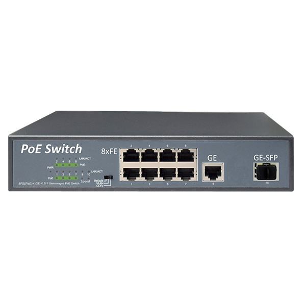 PS08FE+1GE+1SFP PoE switch