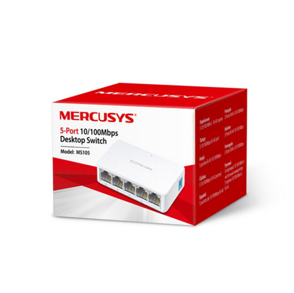 Mercusys MS105 v2.20, 5-Port 10/100Mbps Desktop Switch