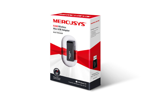 Mercusys MW300UM, N300 Wireless Mini USB Adapter