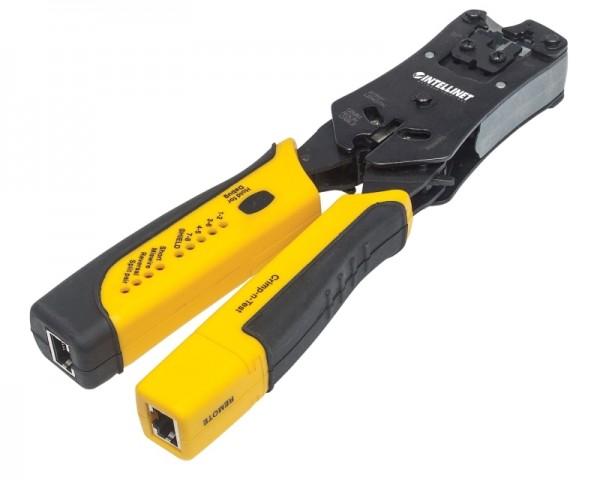 INTELLINET Crimping Tool and Cable tester RJ11RJ45 Test 6 Cable Blister