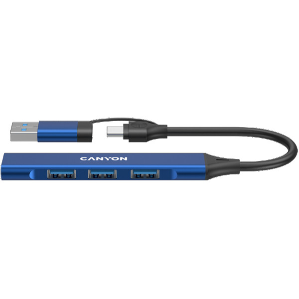 CANYON hub DS-02 4in1 USB-AC Blue ( CNS-TDS02BL ) 