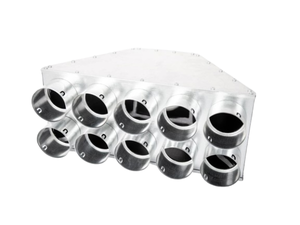 Direktni razvodni boks sa zaptivkom i izolacijom, ulaz 1x150 mm / izlazi 10x90 mm