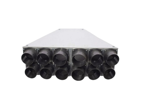 Ventilacioni dovodni razvodni box (cik-cak raspored) sa izolacijom i zaptivanjem, 1x150 na 12x90 mm