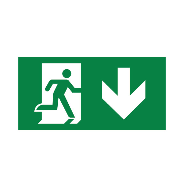 BRY-EXIT ZNAK-DOLE-PVC