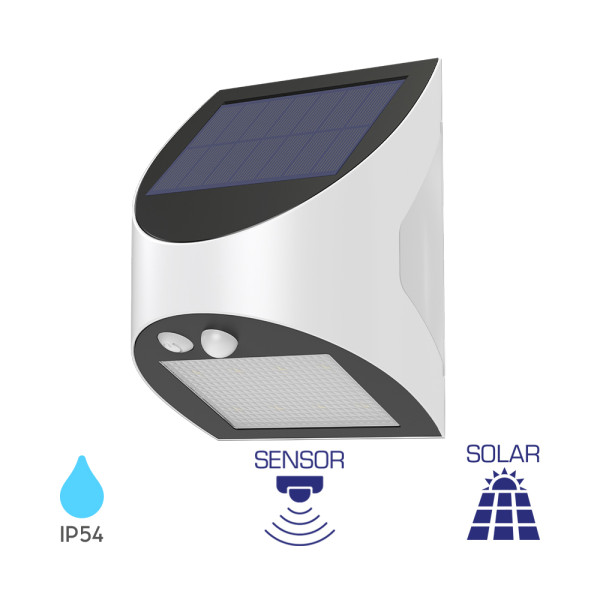 BRY-SOLARIS-W1-BELA-3W-6500K-IP54-SOLAR.ZID.SVETILJKA sa senzorom