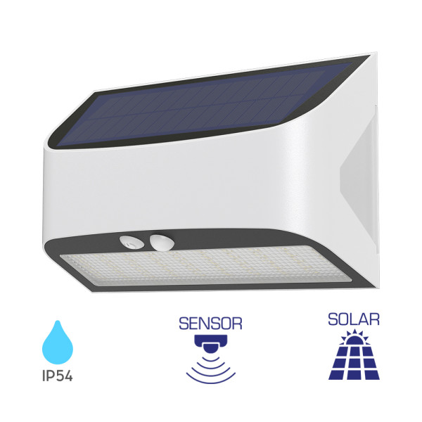 BRY-SOLARIS-W1-BELA-6W-6500K-IP54-SOLAR.ZID.SVETILJKA sa senzorom