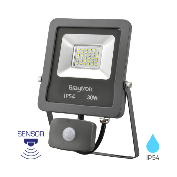 BRY-FLOOD-SL-30W-GRY-3000K-IP65-LED REFLEKTOR SA SENZOROM