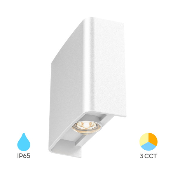 BRY-VECTOR-B-WL-BELA-2x1W-3U1-IP65-ZIDNA BAŠTENSKA SVETILJKA