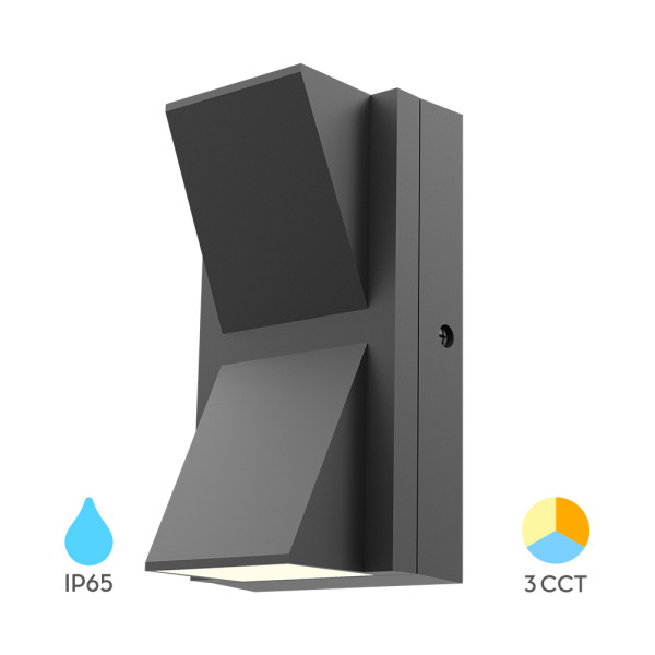 BRY-VEKTA-C-WL.2-SIVA-2x6W-3IN1-IP65-ZIDNA SVETILJKA
