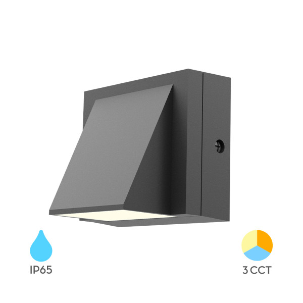 BRY-VEKTA-C-WL.1-SIVA-1x6W-3IN1-IP65-ZIDNA SVETILJKA