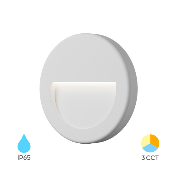 BRY-VEKTA-B-KRUG-BELA-3W-3U1-IP65-LED ZID.SVETILJKA