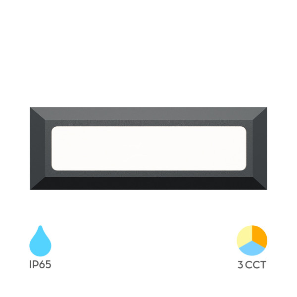 BRY-VEKTA-B-RCT-SIVA-5W-3IN1-IP65-ZIDNA SVETILJKA