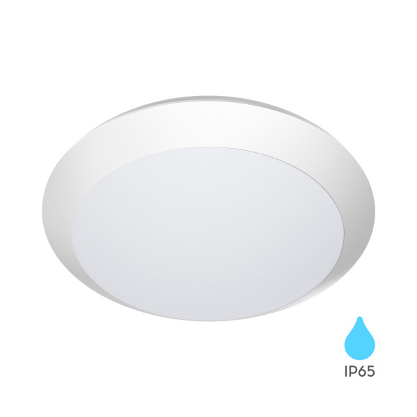 BRY-NAPOLI-1xE27-PC-BELA-IP65-LED PLAFONJERA