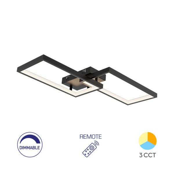 BRY-NELA-SS1-RND-CRNA-40W-REMOTE-IP20-LED PLAFONJERA