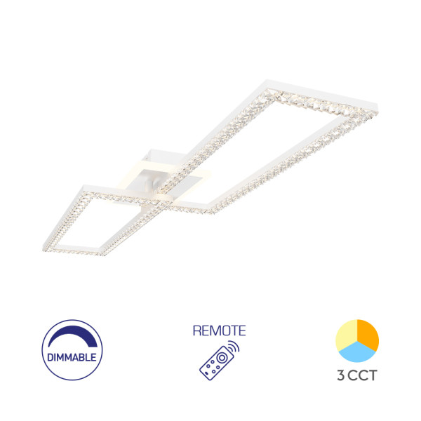 BRY-CRYSTAL-D-55W-3U1-DALJINSI-BELA-LED PLAFONJERA