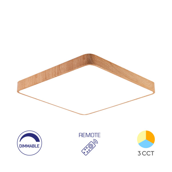 BRY-BLADE-SS-KVADRATNA-DRVO-45W-LED PLAFONJERA SA DALJINSKOM KOMANDOM