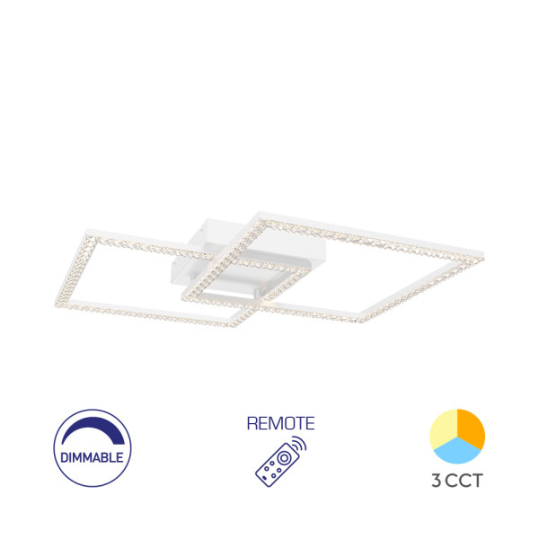 BRY-CRYSTAL-A-55W-3U1-DALJINSI-BELA-LED PLAFONJERA