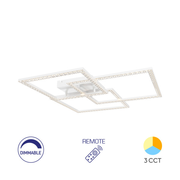 BRY-CRYSTAL-B-80W-3U1-DALJINSI-BELA-LED PLAFONJERA