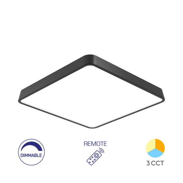 BRY-BLADE-SS-KVADRATNA-CRNA-45W-LED PLAFONJERA SA DALJINSKOM KOMANDOM