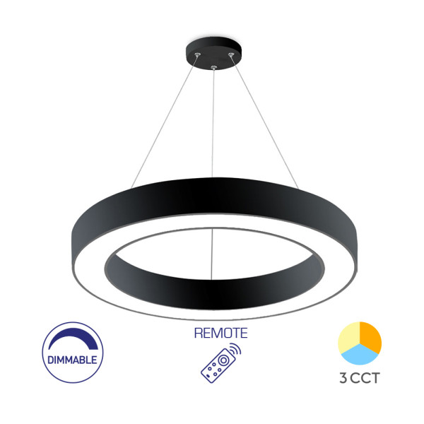 BRY-BLADE-PD-OKRUGLA-CRNA-45W-LED VISILICA SA DALJINSKOM KOMANDOM