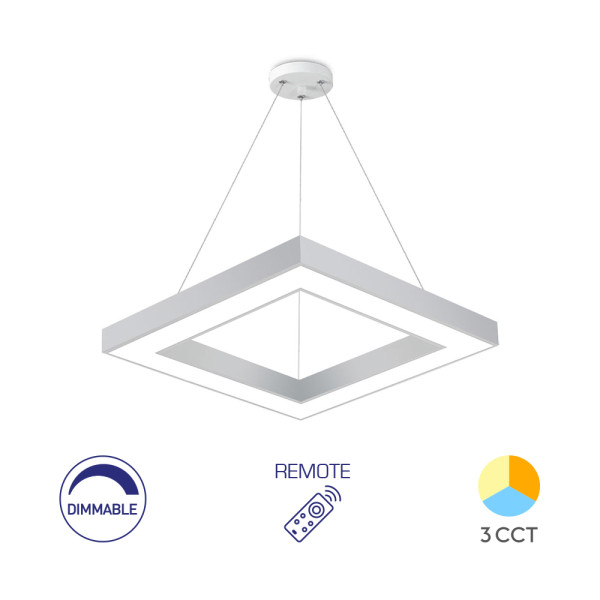 BRY-BLADE-PD-KVADRATNA-BELA-45W-LED VISILICA SA DALJINSKOM KOMANDOM