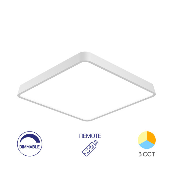BRY-BLADE-SS-KVADRATNA-BELA-45W-LED PLAFONJERA SA DALJINSKOM KOMANDOM