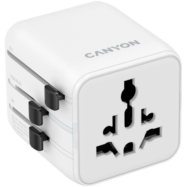 CANYON Travel Adapter OnTour One EUUKUSAUS   White ( CNS-TA1005W ) 