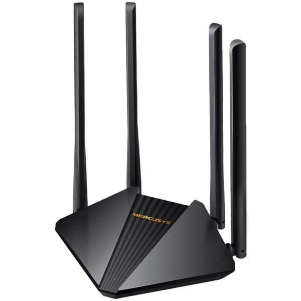 AC1200 Dual-Band Wi-Fi Gigabit RouterSPEED: 300 Mbps at 2.4 GHz + 867 Mbps at 5 GHz SPEC:  4× Fixed External Antennas, 2× Gigabit LAN Ports