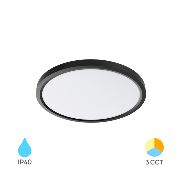 BRY-JADE-SLR-CRNA-KRUG-26W-3U1-LED PLAFONJERA