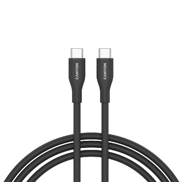 CANYON cable CC60SC10 C-C 60W 1m Silicon Black ( CNS-CC60SC10B ) 
