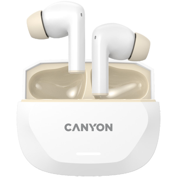 CANYON headset HEXAGON 7 TWS ANC+ENC Wireless Charge White Beige ( CNS-TWS7WB ) 