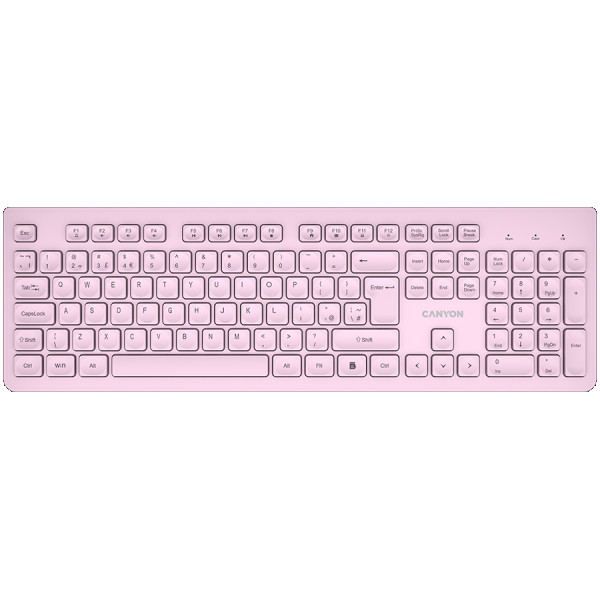 CANYON keyboard HKB-W01 UKUS AAA Wireless Pink ( CNS-HKBW01P ) 