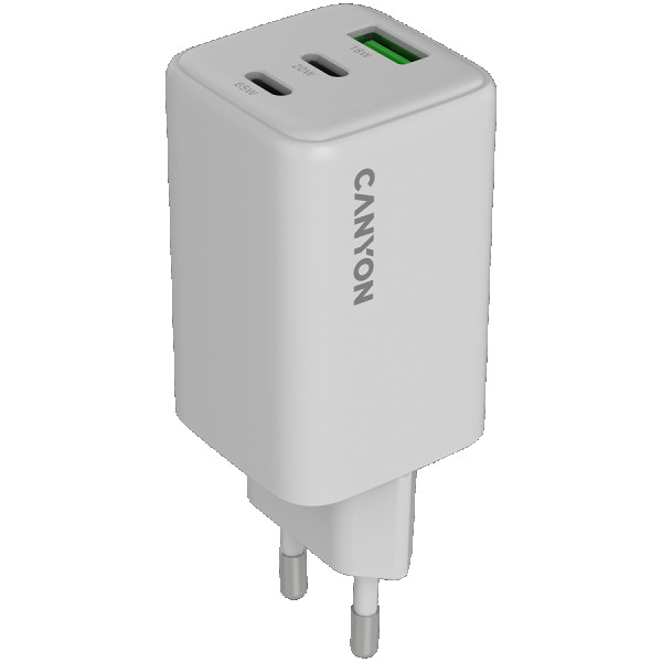 CANYON charger CU65ACC GaN 65W 2xPD 1xQC EU White ( CNS-CUW65ACC ) 