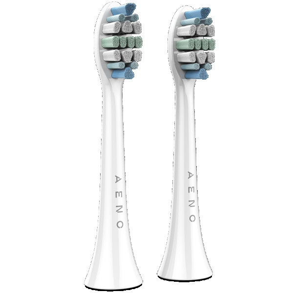 AENO Replacement toothbrush heads, White, Dupont bristles, 2pcs in set (for ADB0003ADB0005 and ADB0004ADB0006) ( ADBTH3-5 ) 