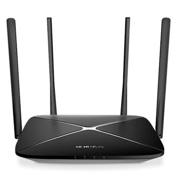 AC1200 Dual Band Wireless Router,  867Mbps at 5GHz + 300Mbps at 2.4GHz, 1 101001000M WAN + 3 101001000M LAN, 4 fixed antennas ( AC12G ) 