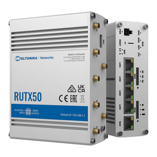 Teltonika RUTX50 - industrijski 5G ruter (Wi-Fi 5)