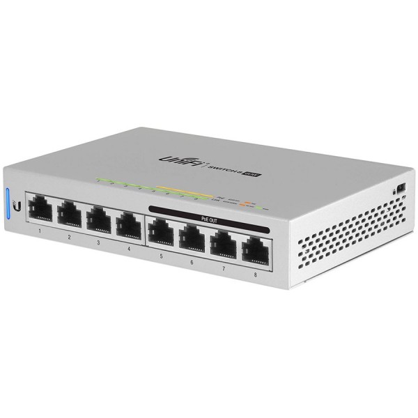 UBIQUITI 8-Port Fully Managed Gigabit Switch with 4 IEEE 802.3af Includes 60W Power Supply, EU ( US-8-60W-EU ) 
