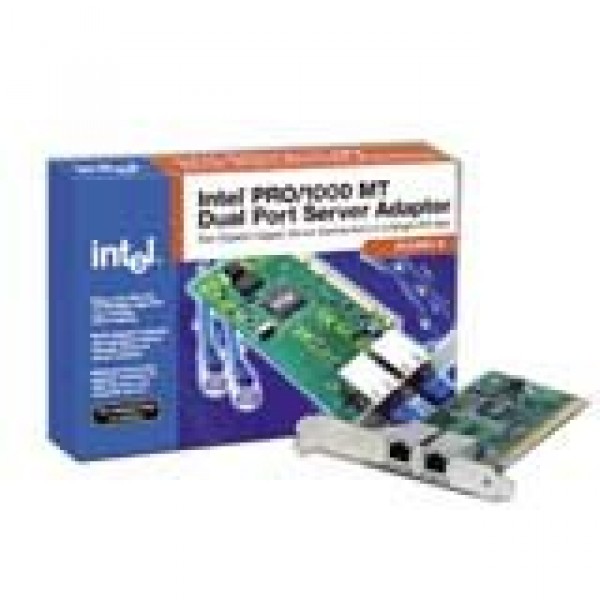Network Card INTEL PRO1000 MT Dual Port Server Adapter (PCI-X, 101001000Base-T, 1000Mbps, Gigabit Ethernet) ( PWLA8492MTBLK5 )