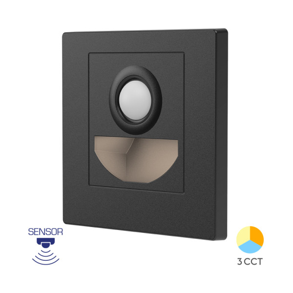 BRY-STEP-BS-SNS-1,5W-3U1-CRNA-LED ZIDNA SVETILJKA