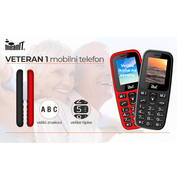 MeanIT VETERAN I MOBILNI TELEFON-CRVENI